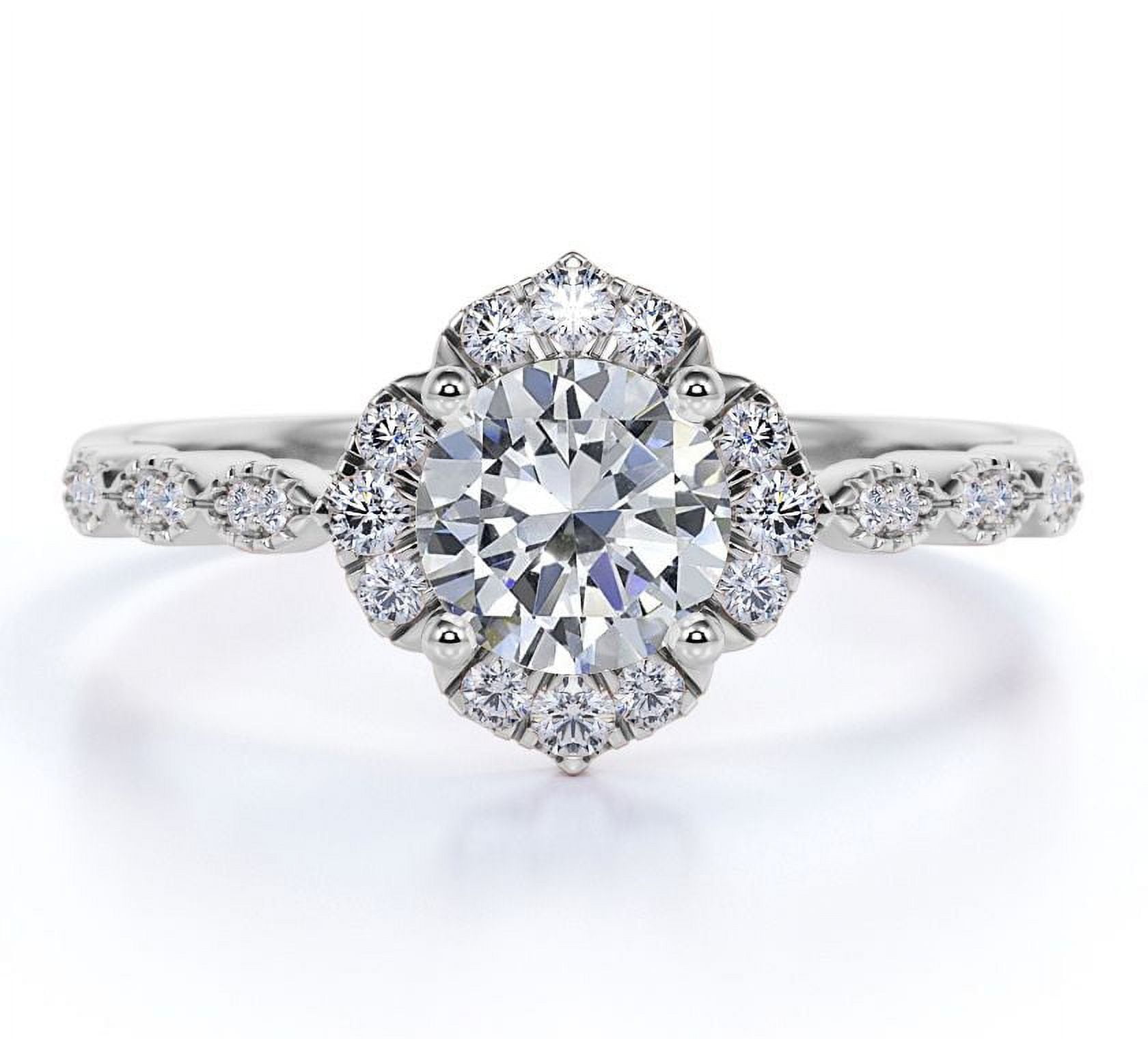 Vista Halo Engagement Ring for 1 ct Cushion | Shane Co.